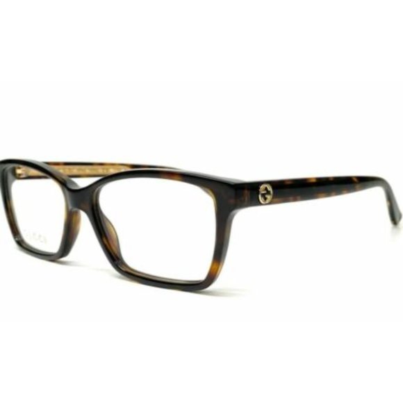 Gucci Women's Havana Rectangle Eyeglasses! - Picture 1 of 3